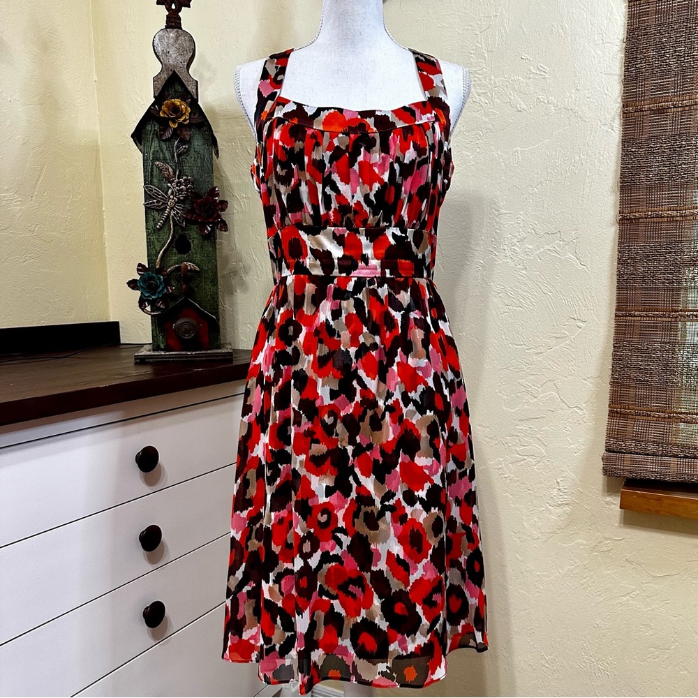 Donna Ricco 100% silk colorful dress